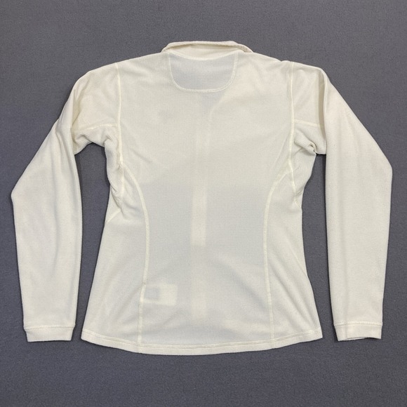 Arcteryx Delta LT Jacket Women Medium Cream Full Zip Polartec Waffle Knit Fleece - Picture 3 of 12